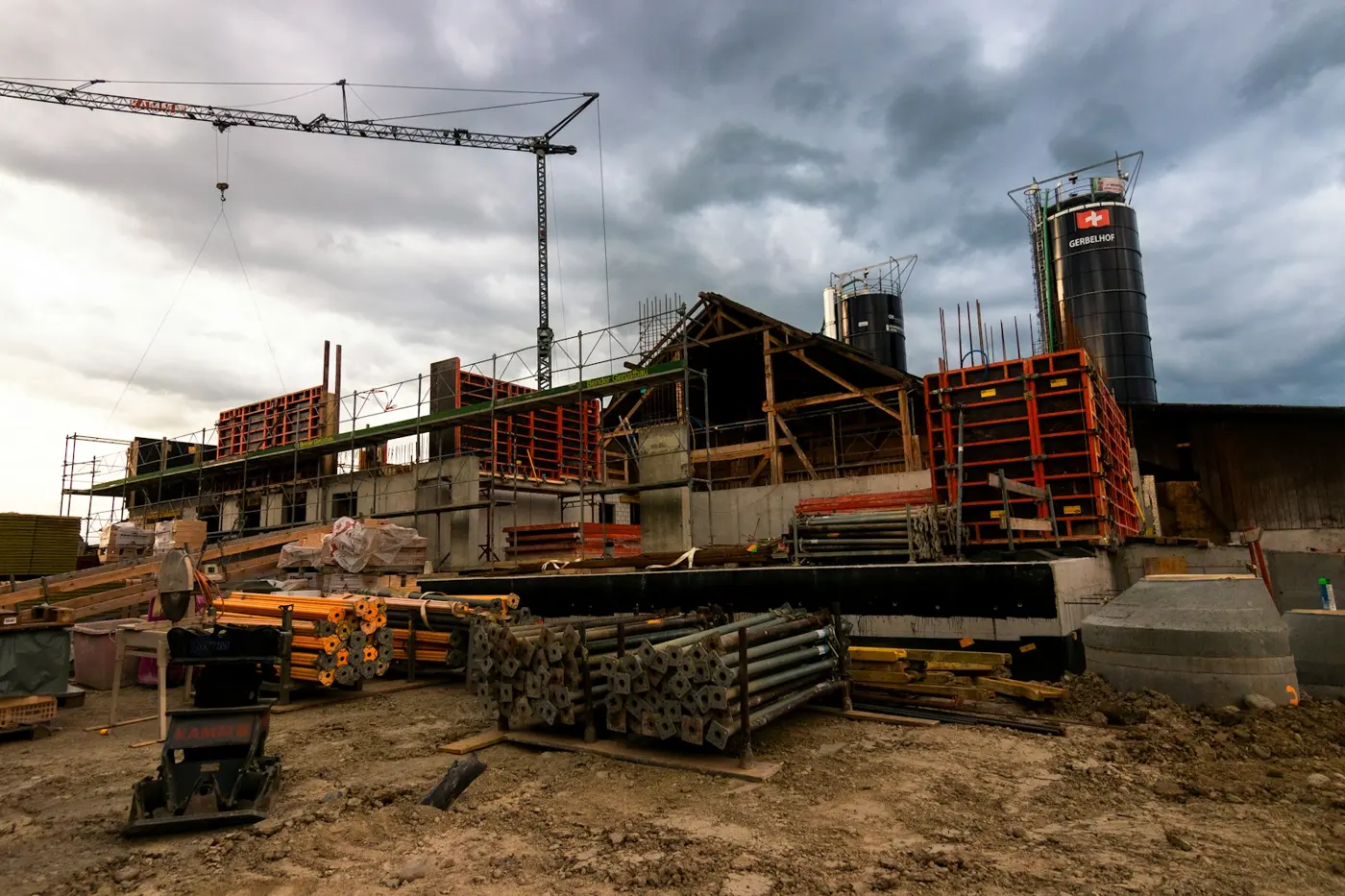 Obra en construcción donde se aplica un levantamiento con LiDAR