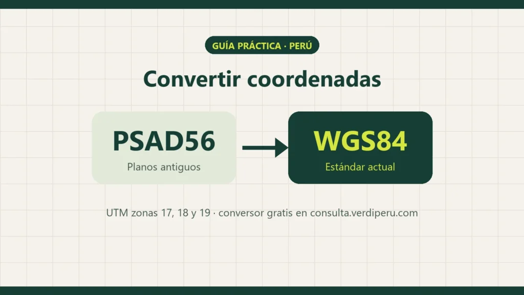 Cómo convertir coordenadas PSAD56 a WGS84 en Perú (guía práctica)